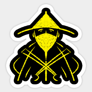 Yellow Ninja Samurai Sticker